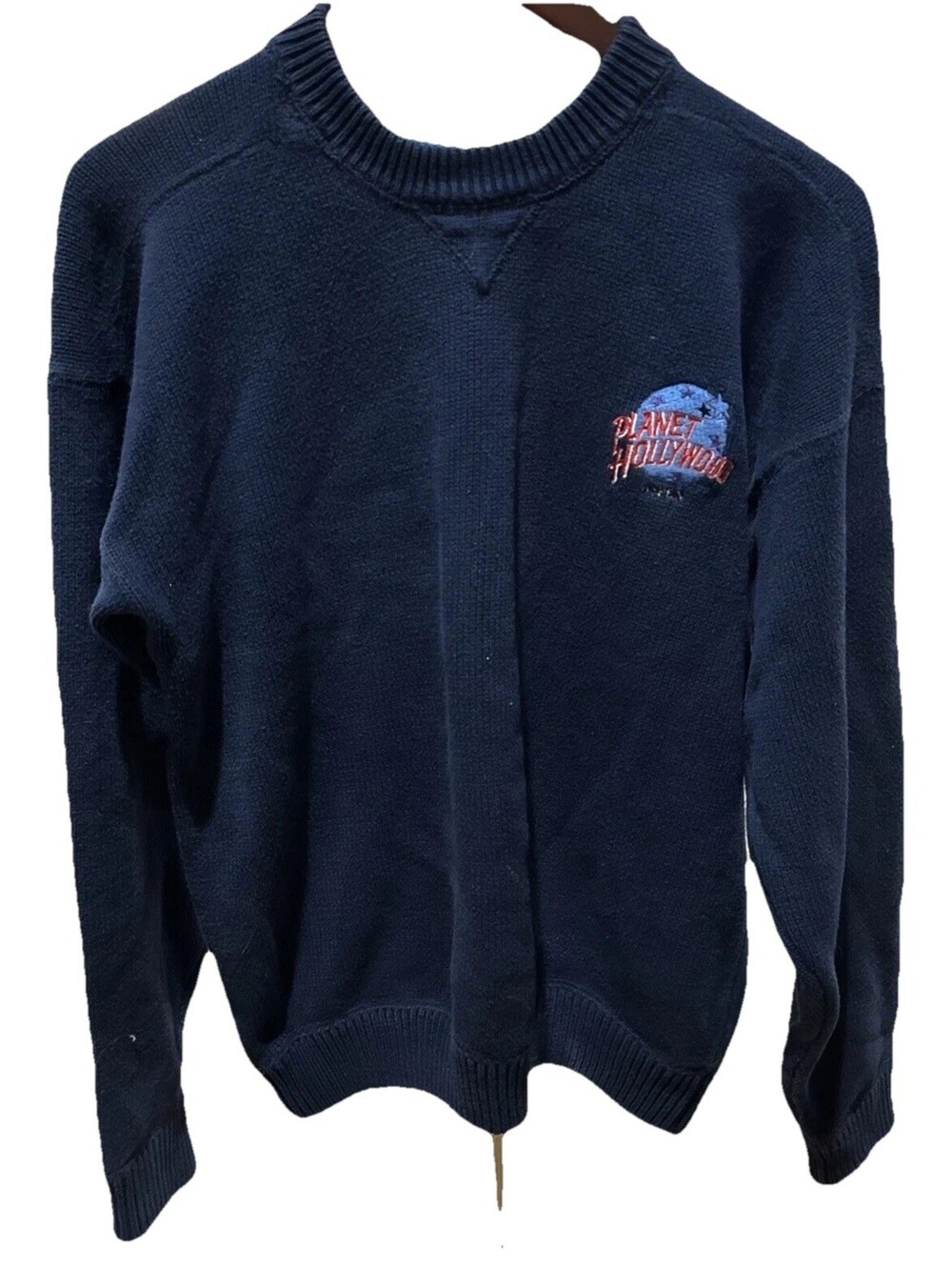 Vintage 90s Planet Hollywood Aspen Crewneck Sweatshirt Navy Size M Heavyweight